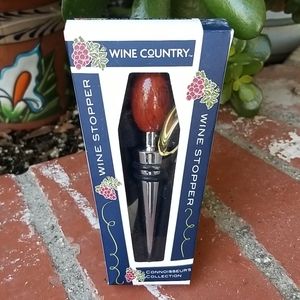 Wine Country Wine Stopper Silver